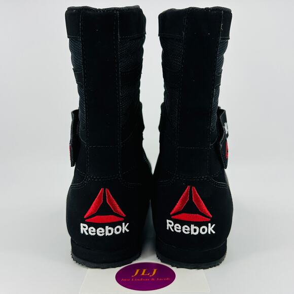 Reebok Men's Boxing Boot 'Buck Delta - Black' Mayweather BD1347 Size 8.5 - Picture 6 of 11